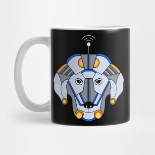 Mecha Cyborg Head Dog Mug